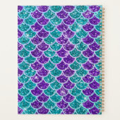 Mermaid Glitter Illustration with Tail Scales Planner (Achterkant)