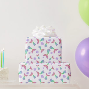 Mermaid Glitter Pattern Cadeaupapier