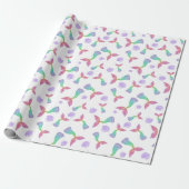 Mermaid Glitter Pattern Cadeaupapier (Uitgerold)