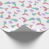 Mermaid Glitter Pattern Cadeaupapier (Hoek)