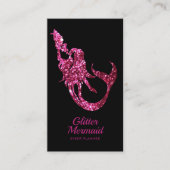Mermaid Glitter Pink Event Planner Visitekaartje (Voorkant)
