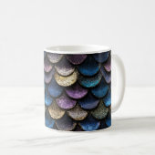 Mermaid Glitter Scale Pattern Koffiemok (Voorkant rechts)