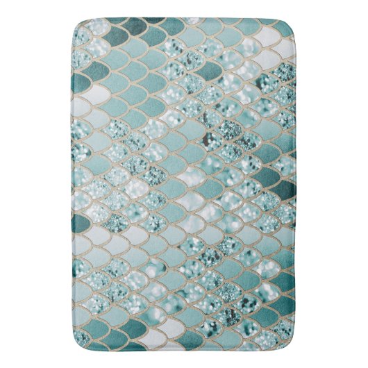Mermaid Glitter Scales #3 #shiny Badmat (Voorkant Verticaal)