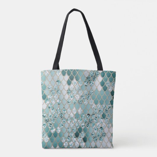 Mermaid Glitter Scales #3 #shiny Tote Bag (Achterkant)