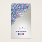 Mermaid glitter sequentiet in pakket visitekaartje (Achterkant)