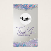 Mermaid glitter sequentiet in pakket visitekaartje (Voorkant)