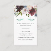 Mermaid Glitter Signature Floral Eyelash Visitekaartje (Achterkant)