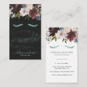Mermaid Glitter Signature Floral Eyelash Visitekaartje (Voorkant / Achterkant)