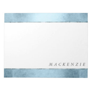 Mermaid Glitz Desk Princess Blue Luster en naam Notitieblok