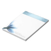Mermaid Glitz Desk | Princess Blue Tail en naam Notitieblok (Linkerzijde)