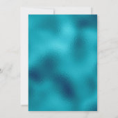 Mermaid Gold Confetti Pool Party Birthday Kaart (Achterkant)