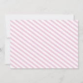 Mermaid Gold Glitter Pink Stripe Uitnodiging (Achterkant)