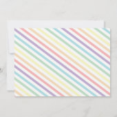 Mermaid Gold Glitter Rainbow Stripe Uitnodiging (Achterkant)