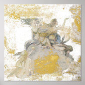 Mermaid Gold Silver Distress Fantastisch Zee Folie Afdrukken (Voorkant)