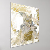 Mermaid Gold Silver Distress Fantastisch Zee Folie Afdrukken (Laagn)