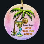 Mermaid Good Life Keramisch Ornament<br><div class="desc">Zeemeermin Goed Leven rond ornament van ArtMuvz Illustration. Bijpassende zeemeermin kleding,  inspiratie geschenken.</div>