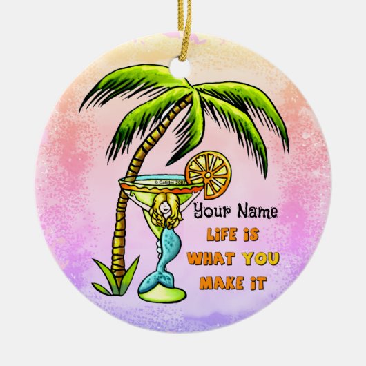 Mermaid Good Life Keramisch Ornament (Voorkant)
