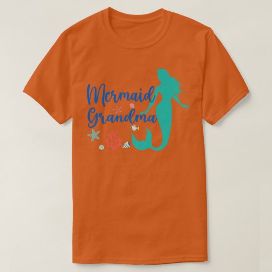 Mermaid Grandma Birthday Girls Family Thémed Magic T-shirt (Design voorkant)