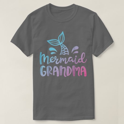 Mermaid Grandma Funny Grandmoeder Family Matching T-shirt (Design voorkant)
