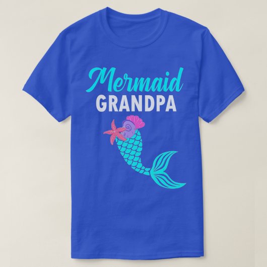 Mermaid Grandpa Family Matching Mermaid Birthday P T-shirt (Design voorkant)