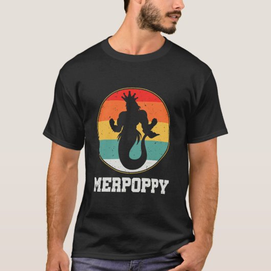 Mermaid Grandpa Fish Merpoppy Security Mermaid T-shirt (Voorkant)
