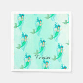 Mermaid Green Mermaid Tail Girly Servet (Voorkant)
