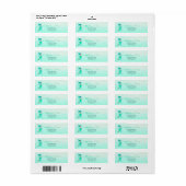 Mermaid Green Personal Return-label Etiket (Full Sheet)