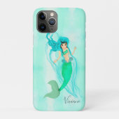 Mermaid Green Tail Girly Blue Personal Case-Mate iPhone Case (Achterkant)