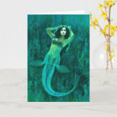  Mermaid Greetings Kaart (Gele Bloem)