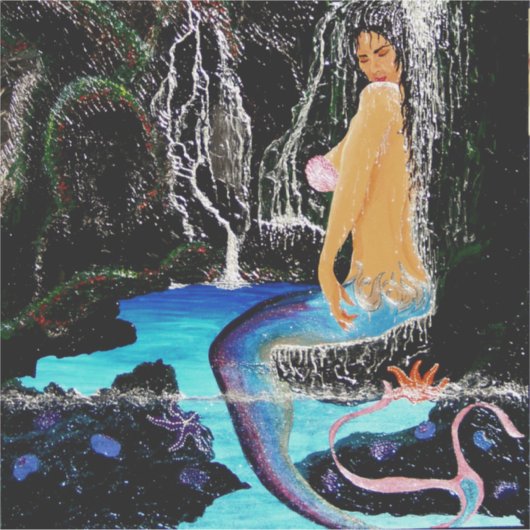 Mermaid grotto douche #2 sticker (Voorkant)