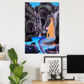 Mermaid grotto douche poster (Thuiskantoor)