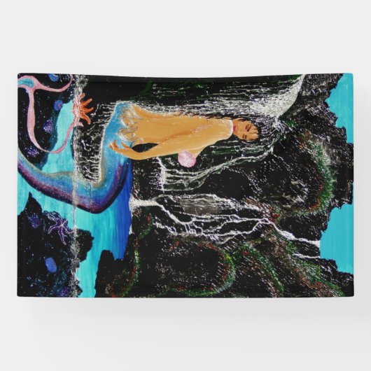 Mermaid grotto douche spandoek (Horizontaal)
