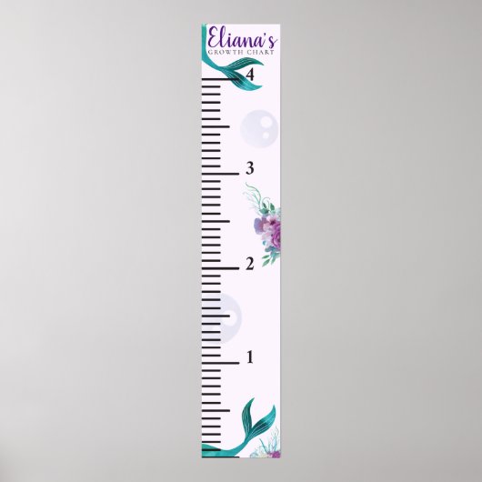 MERMAID GROWTH CHART POSTER (Voorkant)