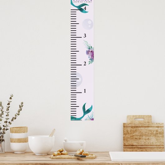 MERMAID GROWTH CHART POSTER (Keuken)