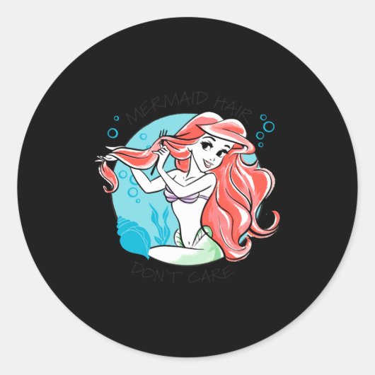 Mermaid Hair Dont Care Ronde Sticker (Voorkant)