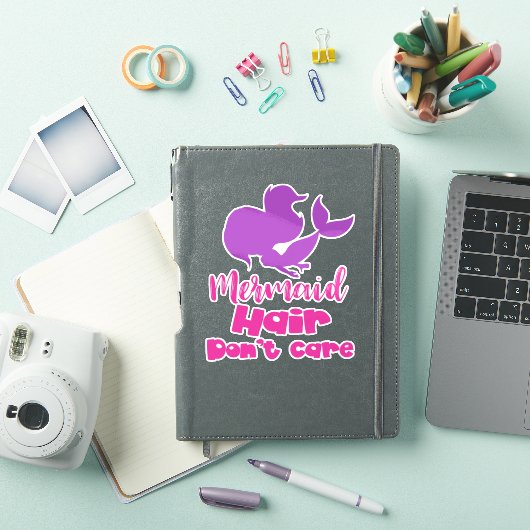 Mermaid Hair maakt niet uit, Mermaid Silhouette, T Sticker (iPad Cover)