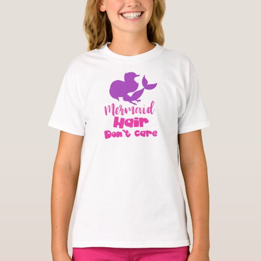 Mermaid Hair maakt niet uit, Mermaid Silhouette, T T-shirt (Voorkant)