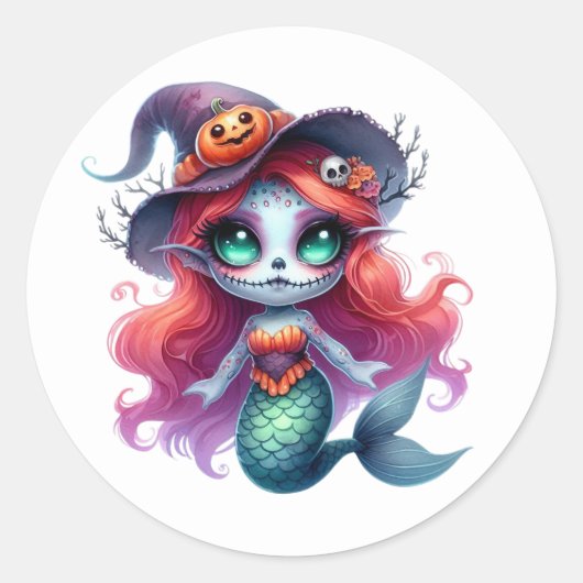 Mermaid Halloween Stickers (Voorkant)