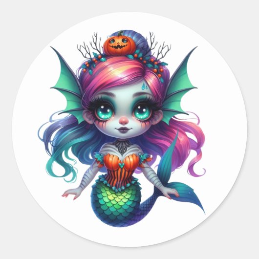 Mermaid Halloween Stickers (Voorkant)
