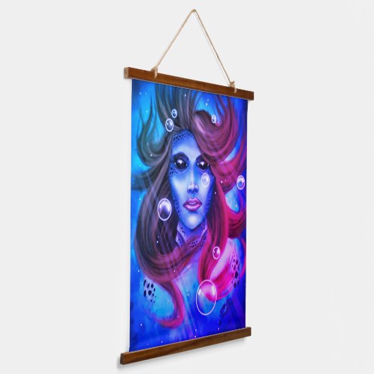 Mermaid Hangend Wandkleed (Gebogen)