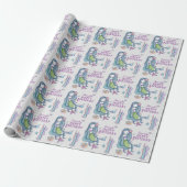 Mermaid Happy Birthday - Aangepast Cadeaupapier (Uitgerold)