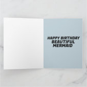 MERMAID HAPPY BIRTHDAY BEAUTIFULE MERMAID BIG KAAR KAART (Binnen)