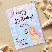 Mermaid Happy Birthday Kaart