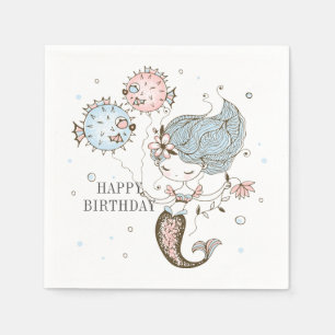 Mermaid Happy Birthday Servet