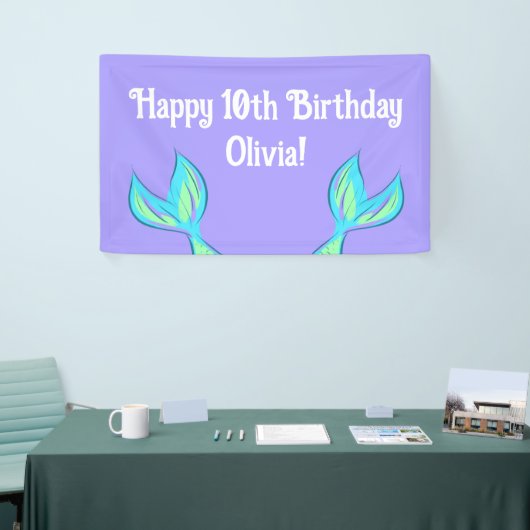 Mermaid Happy Birthday Spandoek (Beurs)