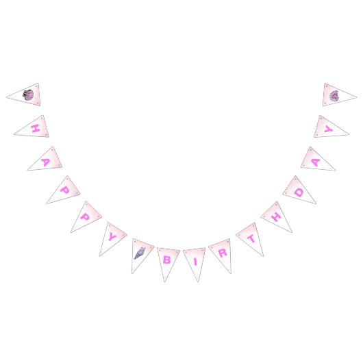 Mermaid Happy Birthday Vlaggetjes (Alle)