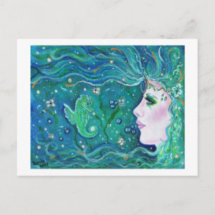 Mermaid Harmony briefkaart van Renee Lavoie