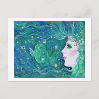 Mermaid Harmony briefkaart van Renee Lavoie