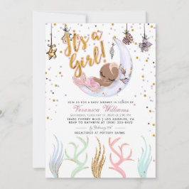 Mermaid Het is een meisje Baby shower Kaart