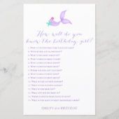 Mermaid Hoe goed ken je het verjaardagsmeisje? (Voorkant)